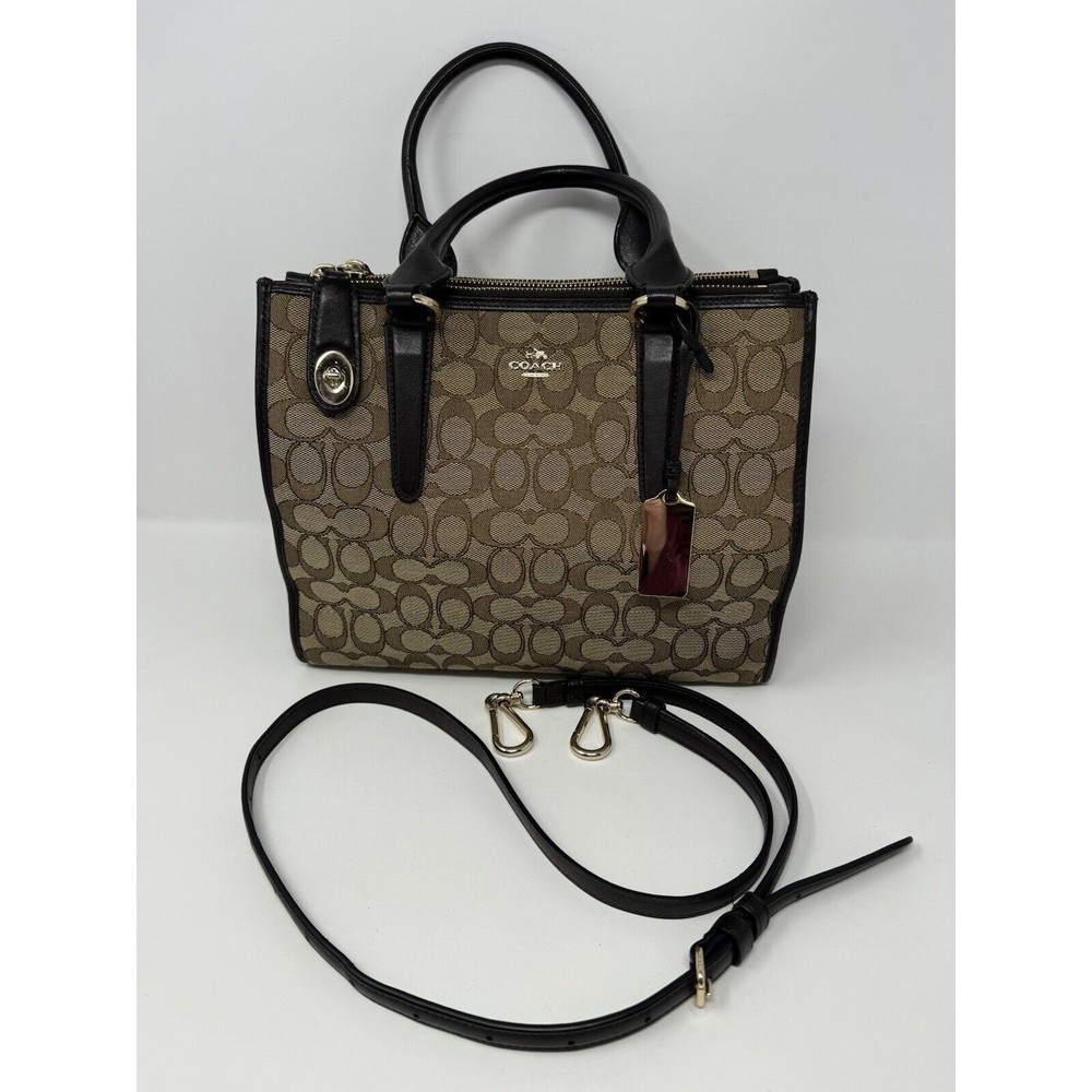 Crosby Carryall Signature Jacquard Model No. 33524 COACH Shoulder Bag Long Strap